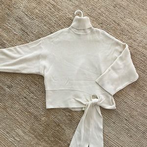 Zara turtleneck sweater with tie